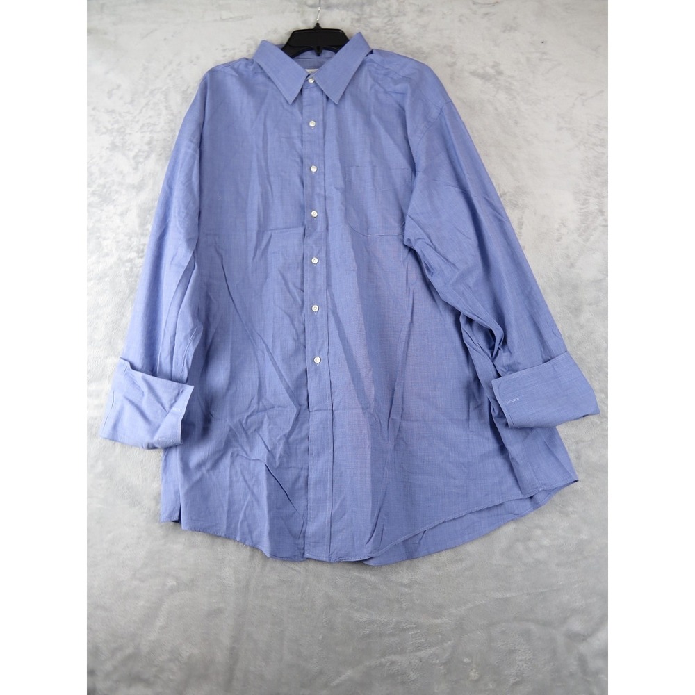 Brooks Brothers Makers Mens Dress Shirt‎ 19-36 Blue Cotton Regular pockets